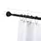 Bath Bliss Matte Black Decorative Tension Shower Rod